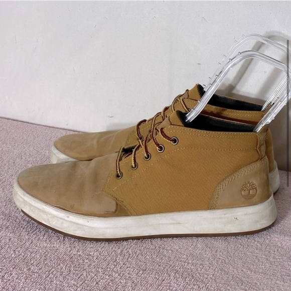 Timberland Tan Lace Up Davis Square Shoes 9.5